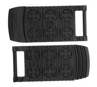 ROMISBABA 2pcs Get Out of The Skid Plate Auto Emergency Traction Aid Camper Tire Mats Car Anti-skid Board Tracks Traction Board or Black