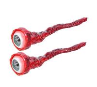 ROMISBABA 2pcs Halloween Bloody Eyeball Props Green Latex Torn Eye Balls Horror Decoration for Haunted Houses and Scary Party Ornaments Safe Lightweight Gathering