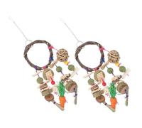 ROMISBABA 2Pcs Hanging Chew for Hamsters Guinea Pigs Chinchillas Rabbits for Teeth Grinding Boredom Relief and Healthy Dental Care