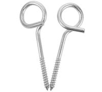 ROMISBABA 2pcs Heavy Duty Metal Screw Hooks for Swing Hanging Stainless Steel Eye Bolts with Finish Ceiling and Wooden Beam Mounts Secure Load Capacity for Hammock Chairs and Porch Swings