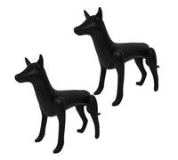 ROMISBABA 2Pcs Inflatable PVC Dog Mannequin Display Stand for Pet Clothing Model, Black 0.18Mm Large Size, Suitable for Store Counter and Trade Show Apparel Presentation