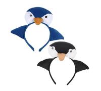 ROMISBABA 2pcs Kids Penguin Ocean Animal Headbands Blue Yellow Costume Accessories for Parties Dress-up Hairbands for Boys Girls for Halloween Birthday Celebrations