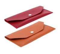 ROMISBABA 2pcs Leather Card Holder Wallet Money Wallet Organizer Cash Envelope for Women Pu Credit Card Organizer for Travel Budgeting