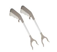 ROMISBABA 2pcs Lightweight Reacher Grabber Tool Handy Trash Claw for Litter Picking Ergonomic Aluminum Alloy Design for Elderly for Parks and Public Areas