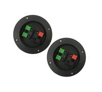 ROMISBABA 2PCS Loudspeaker Terminal Connectors with Positive Negative Poles Marked Plastic Binding Posts for Speaker Accessories Surface Mount Installation Wiring Ports for Sound Equipment