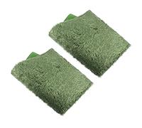 ROMISBABA 2pcs Moss Reptile Carpet Mat Durable Terrarium Substrate Liner for Lizard Iguana Turtle Moisture Dirt Protection Washable Reusable for Pets