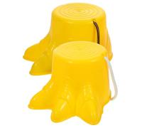 ROMISBABA 2pcs Outdoor Sports Stilts for Plastic Claw Shape Balance Trainer Shoes Yellow Thickened Design for Fine Motor Skills Development and Parent Exercise Includes Random Random Color