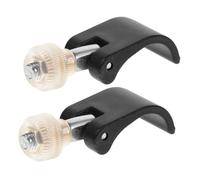 ROMISBABA 2pcs Outdoor Trekking Pole Lock with External Handle and Nylon Fastener Clip, Universal Walking Stick Accessories for Hiking and Climbing, Portable Anti-loosening Pole Parts