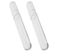 ROMISBABA 2pcs Oval Plastic Tweezer Organizer Case for Eyelash Extensions, Portable Lash Tweezer Holder Storage Box for Travel and Makeup Tools