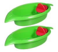ROMISBABA 2pcs Parrot Cage Bathtub Bird Bath Reusable Multi-functional Green Plastic Compact Birdcages Accessory for Bath Time
