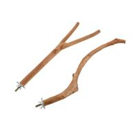 ROMISBABA 2Pcs Parrot Standing Rod Natural Wood Bird Perches for Cage Sturdy Bird Play Stand Easy to Install for Budgies Cockatiels and Parrots Enhances Activity