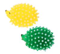 ROMISBABA 2Pcs Pet Bite Resistant Chew Interactive Hedgehog Latex Molar Playthings for Dogs Durable Teeth Cleaning for Healthy Teeth and Energetic Pets Random Color