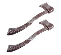 ROMISBABA 2pcs Pirate Axe Props Lightweight Plastic for Halloween Cosplay Party Decorations and Stage Performance Accessories