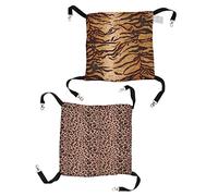 ROMISBABA 2pcs Plush Pet Cat Hammock with Hooks Durable Hanging Bed for Animals Indoor Cage Space Saving Winter Warm Sleeping Resting Mat