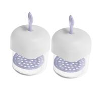 ROMISBABA 2pcs Portable Facial Foam Maker Cups Transparent Purple Heart-shaped Bubble Foamer for Face Wash and Hand Soap Dispenser Effortless Foam Creation Skin Care Bubble Device