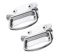 ROMISBABA 2pcs Pull Flush Lift Ring Handles for Doors and Cabinets, Heavy Duty Plated Iron with Sleek Minimalist Design, Reliable Precision Craftsmanship for Storage Boxes and Industrial Use