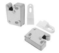 ROMISBABA 2pcs Push to Open Cabinet Latch with Nylon Roller, Stainless Steel Closet Door Catcher for Kitchen and Boat, Collision Protection and Versatile Installation, Modern Style