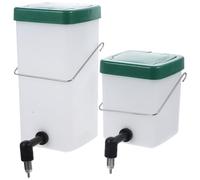 ROMISBABA 2pcs Rabbit Water Dispenser Set 600ml 1l No-drip Automatic Waterer for Small Pets Guinea Pigs Bunnies Hanging Mount Suitable for Cages