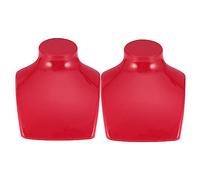 ROMISBABA 2pcs Red Plastic Necklace Display Stand Holder Jewelry Rack for Necklaces Earrings Pendants Shop Window Showcase Organizer