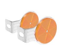 ROMISBABA 2pcs Reflective Road Markers for Driveways and Private Roads with Abs Material, Easy Installation, Multipurpose Use, Heavy Duty Reflective Driveway Reflectors for Traffic Safety