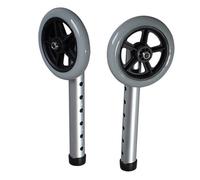 ROMISBABA 2Pcs Replacement Wheel for Walking Aid and Rollator - Aluminium Alloy Caster Wheels with Smooth Rolling Max Load Capacity for Manual Wheelchair and Folding Walker