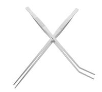 ROMISBABA 2pcs Reptile Feeding Tongs Handle Straight Curved Aquarium Tweezers for Convenient Handling of Snakes Lizards and Other Pets