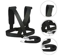 ROMISBABA 2pcs Resistance Training Belt with Weight Bearing Shoulder Straps for Running Speed Strength Training Outdoor Sled Pulling Exercise Bands for Home Gym Fitness