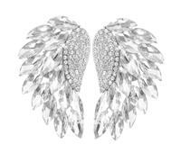 ROMISBABA 2pcs Rhinestone Angel Wing Shoe Clips Elegant Buckle Diy Shoe Charms Accessories for High Heels Wedding Decorations