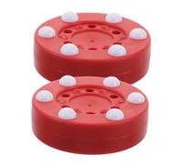 ROMISBABA 2pcs Roller Hockey Pucks Soft Floor Hockey Balls for Indoor Outdoor Training Inline Pucks for Street Driveway Field Practice Skill Development