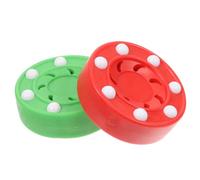 ROMISBABA 2Pcs Roller Hockey Pucks with Shockproof Core for Training and Street Play Smooth Flat Design for Adults Stable Outdoor Game Equipment Random Color