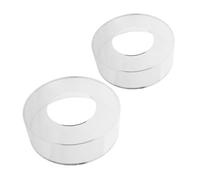 ROMISBABA 2pcs Round Acrylic Cake Risers Set, Fillable Dessert Display Stands for Wedding Birthday Party, Low Height Cake Display Platters for Pastries and Cupcakes