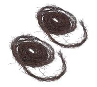 ROMISBABA 2pcs Rustic Rattan Wreath Vines Natural Twig Garland for DIY Floral Crafts Front Door Hanging Wedding Party Home Decor Rustic Vine Garland for Seasonal Decorations