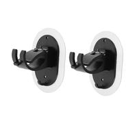 ROMISBABA 2pcs Self Adhesive Curtain Rod Brackets Large Rod Holders Plastic Wall Mount Supports for Kitchen Bathroom Blinds and Towel Bars