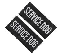 ROMISBABA 2pcs Service Dog Harness Embroidered Fabric Patch Polyester Material Comfortable Small to Large Pet Training Walking Travel