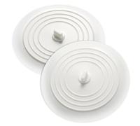 ROMISBABA 2pcs Silicone Bath Plug Flat Tub Drain Covers Suction Sealers for Kitchen and Bathtub White Stopper Protectors