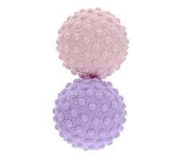 ROMISBABA 2pcs Silicone Trigger Point Massage Balls for Feet Hands Muscle Relief Portable Pink Purple Compact Fascia Rollers for Plantar Exercise and Balance