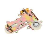 ROMISBABA 2pcs Sliding Wardrobe Door Rollers Replacement with Concave Zinc-Plated Steel Wheels, Heavy-Duty Ball Bearing Closet Roller Pulley for Wood Frame Mirror Sliding Doors