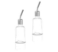 ROMISBABA 2pcs Small Pet Water Dispenser for Cage 180ml Glass Water Bottle with Steel Ball Nipple, Puppy and Dog Crate Drinking Fountain, Pet Feeding Equipment for Cats and Small Animals