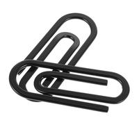 ROMISBABA 2pcs Small Stainless Steel Paper Clips Mini Decorative Office Clips Multipurpose Money Holders File Binder Clamps Stylish Black