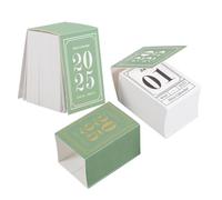 ROMISBABA 2pcs Small Tear Off Desk Calendar Mini Daily Planner with Narrative Poetry Design Sturdy Paper Boho Style for Home Office Compact Retro Desktop Organizer