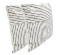 ROMISBABA 2Pcs Square Pillow Covers Cotton Linen Decorative Throw Pillow Cases with Invisible Zipper for Sofa Bedroom Car Grey Cushions