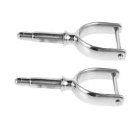 ROMISBABA 2pcs Stainless Steel Boat Oar Locks Side Mount Oarlock Sockets Paddle Holder Brackets for Yacht Row Boat Replacement Oarlock Supports