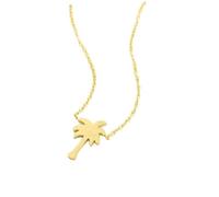 ROMISBABA 2pcs Stainless Steel Coconut Tree Necklace Jewelry Gift with Gold and Silver Pendants Durable Tropical Tree Pendant for Women for Daily Wear and Outings