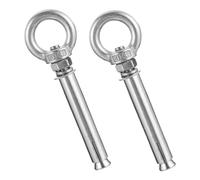 ROMISBABA 2pcs Stainless Steel Expansion Screw Bolts for Concrete Walls Anti-theft Shielded Eyebolts Secure Heavy-duty Wall Anchors for Home Office and Commercial Use Wear-resistant