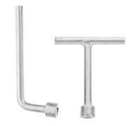 ROMISBABA 2Pcs Stainless Steel Lamppost Key with Triangle Head Special Wrench for Removing Anti- Screws, Portable Screw Spanner with Sturdy Silver Finish for Plumber Internal Keystools Use