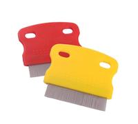ROMISBABA 2Pcs Stainless Steel Pet Comb Grooming and Cleaning Brush for Cats and Dogs Flea Removal Tool Random Color Durable and Easy to Use for Shedding and Undercoat