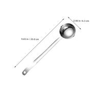ROMISBABA 2pcs Stainless Steel Sauce Spoon with Long Heat Resistant Handle and Dual Pour Spouts Mess Gravy Ladle for Soup Sauce and Stew Serving in Home and Restaurant Kitchens
