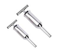 ROMISBABA 2pcs Stainless Steel Sausage Stuffer Tubes Manual Filling Funnels for Homemade Sausage Making Kitchen Tool Easy to Clean and Effort-saving