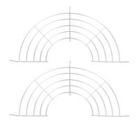 ROMISBABA 2pcs Stainless Steel Semi-Circle Oil Drain Rack Frying Pan Holder Kitchen Cooling Rack Cooking Accessory for Oil Straining and Food Draining 30cm Wire Thickness 2.5mm