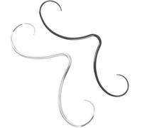 ROMISBABA 2pcs Stainless Steel Septum Ring Set Elegant Nose Piercing Jewelry Durable and Easy to Clean Body Jewelry for All Styles Silver Black